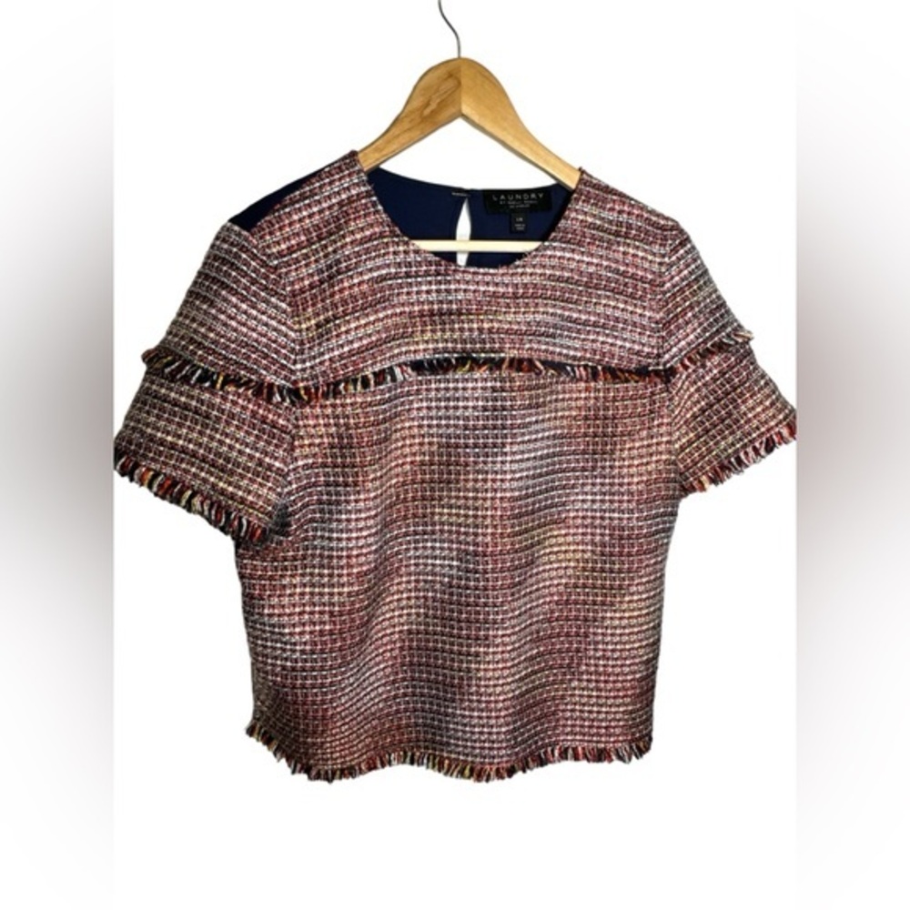 Fringed laundry by Shelli Segal Top‎ | Women Size Large